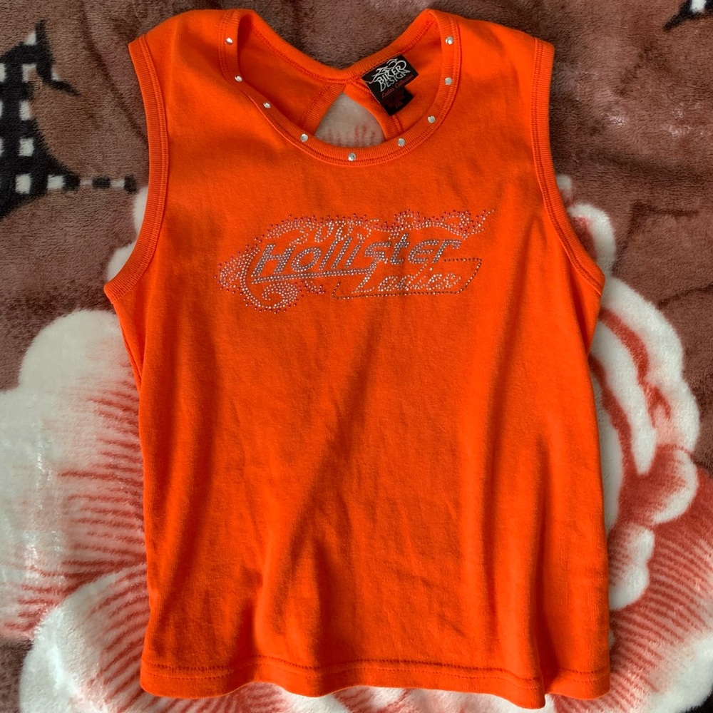 Bedazzled Biker Design Top